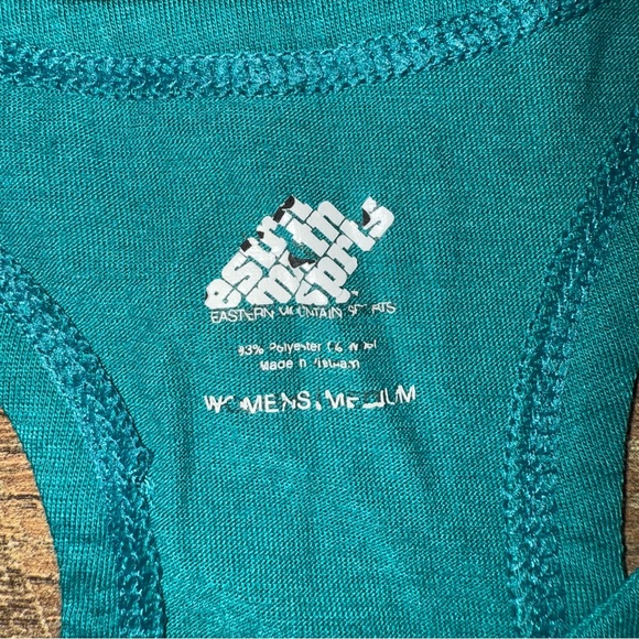 Eastern Mountain Sports Fully Lined Turquoise Sleeveless Dress with Pockets - Picture 3 of 11